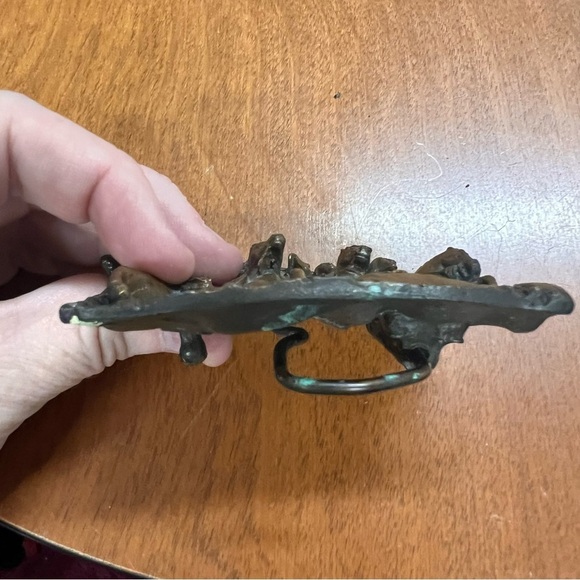 Vintage Bergamot Brass Works Belt Buckle 3D Native American USA Made in 1979 - Picture 9 of 12